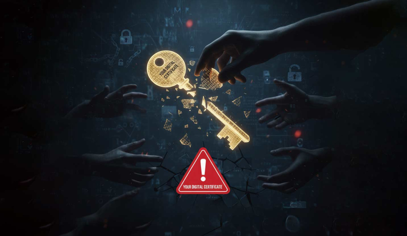 Imagem da Compartilhar seu Certificado Digital é o maior risco que sua empresa corre hoje.