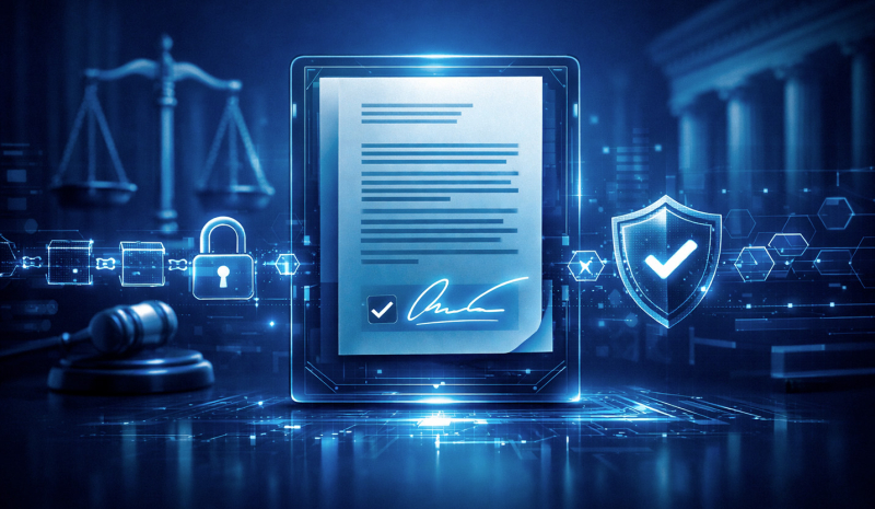 Imagem da Dautin Blockchain: assinaturas eletrônicas com clareza jurídica, auditoria e registro em blockchain
